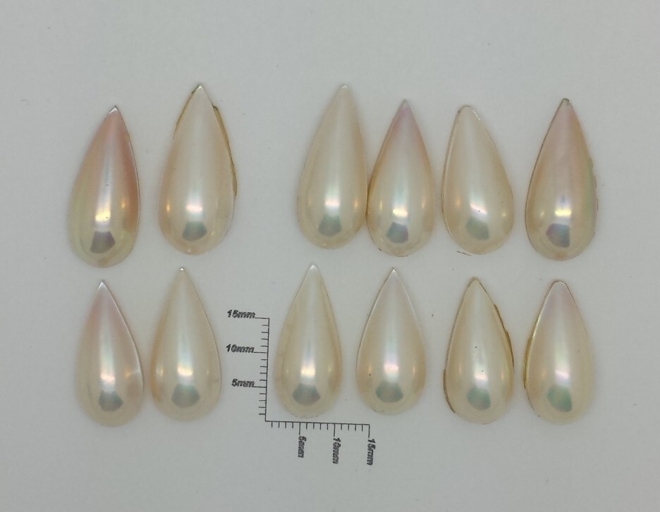 Loose White Long Pear Shape Mabe Pearls Loose White Long Pear Shape Mabe Pearls