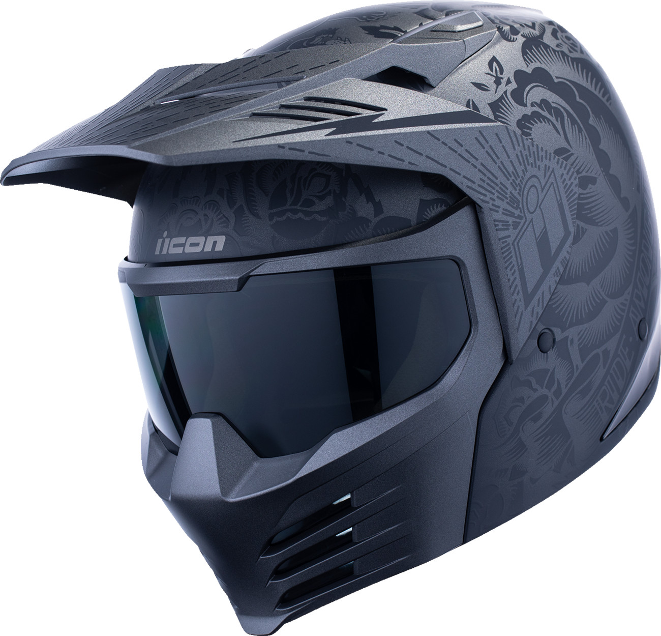 ICON - Elsinore Helmet Darkgard Black Medium | 0101-18340 ICON - Elsinore Helmet Darkgard Black Medium | 0101-18340