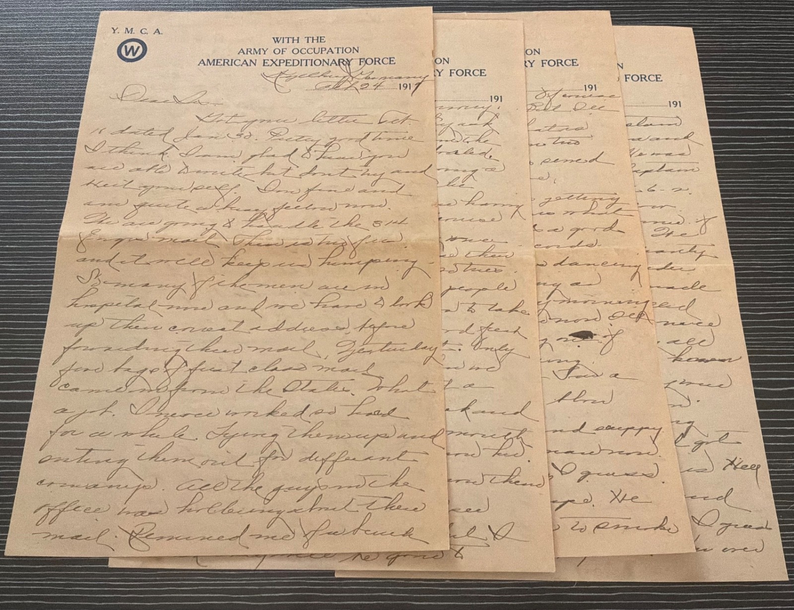 1919 WWI AEF letter Army of Occupation Co C 314 Engineers Germany 1919 APO 761. 1919 WWI AEF letter Army of Occupation Co C 314 Engineers Germany 1919 APO 761.