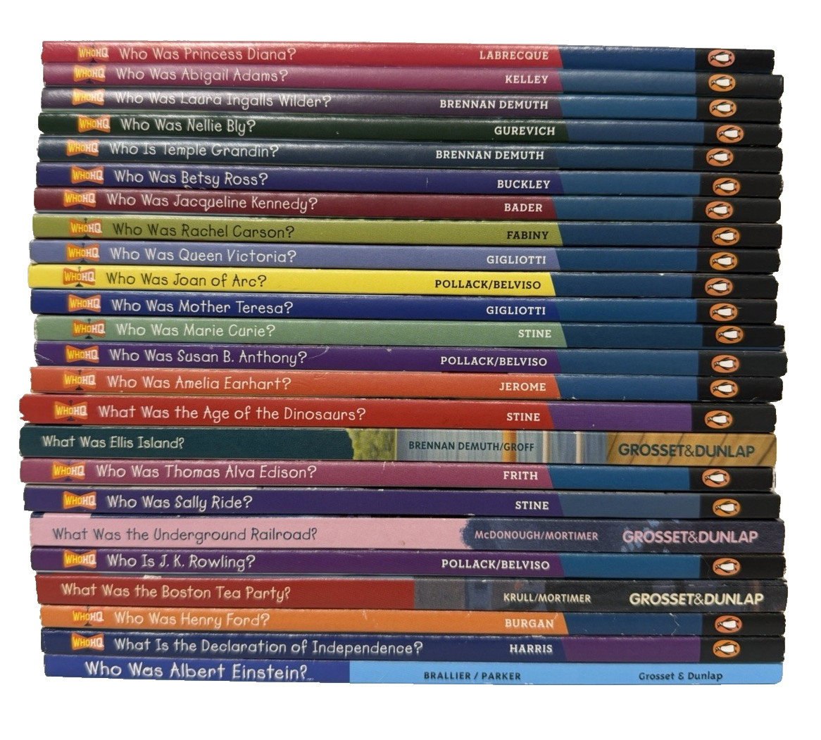 Lot 24 Who Is Was What Where Is Biography History Chapter Books VERY GOOD