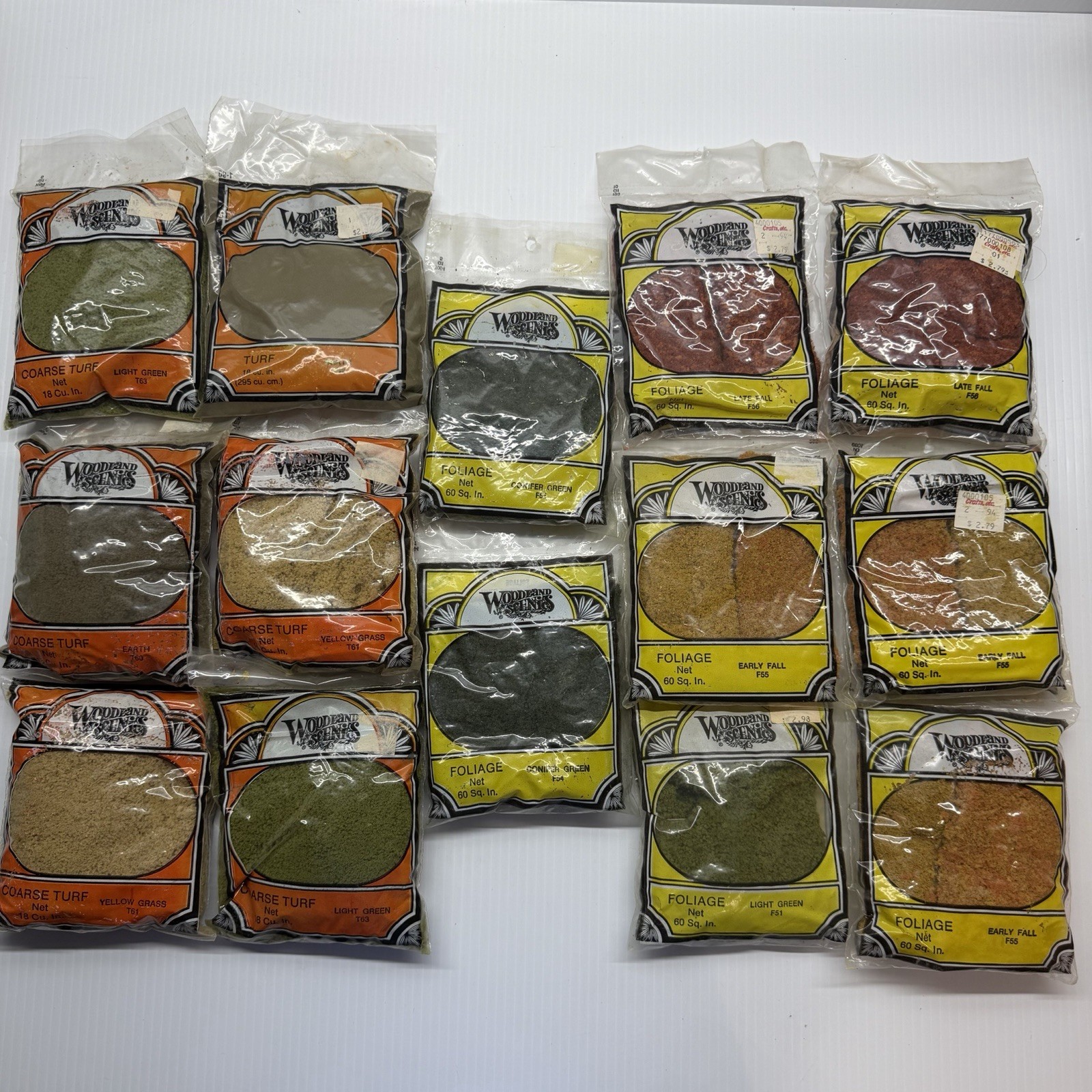 Lot of (14) Woodland Scenics Foliage Grass Turf Mix F51 F55 F56 T63 T60 T61 T42 Lot of (14) Woodland Scenics Foliage Grass Turf Mix F51 F55 F56 T63 T60 T61 T42
