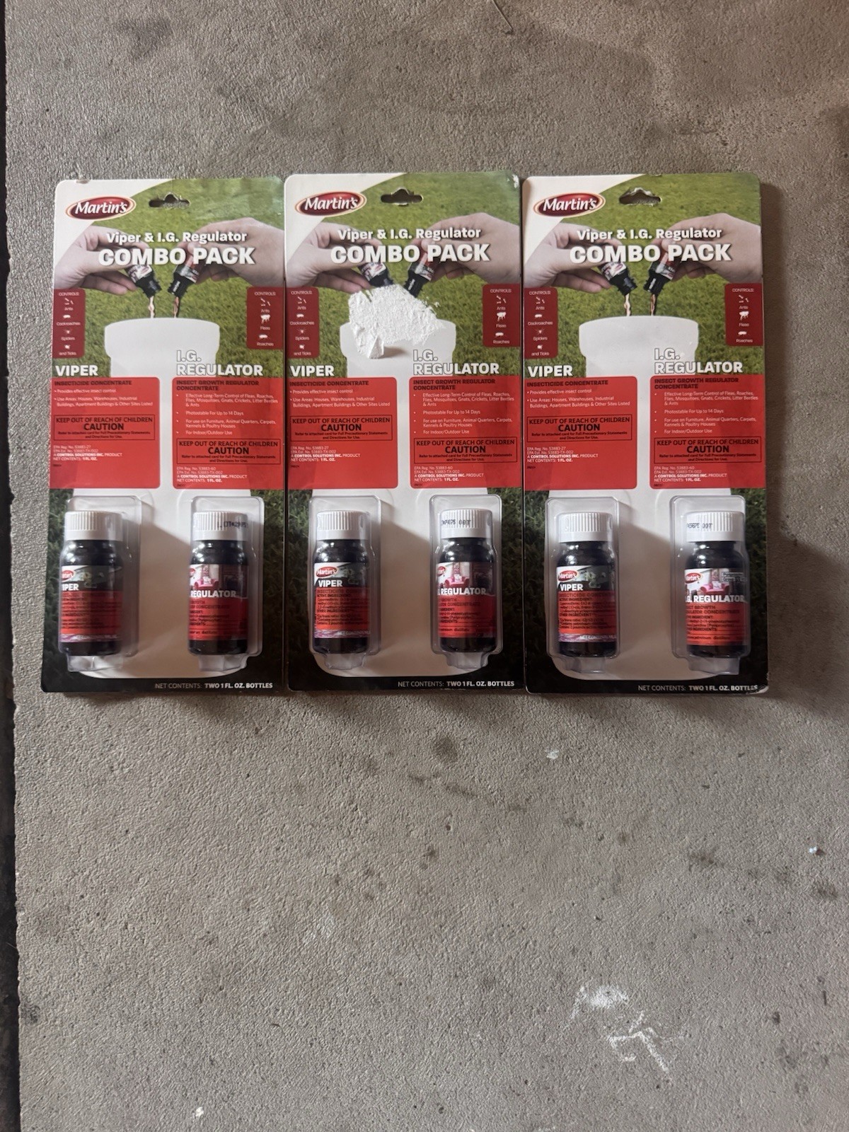 (3) Martin’s Viper Insecticide Concentrate - Cockroach Ants Spider Tick 4oz NEW