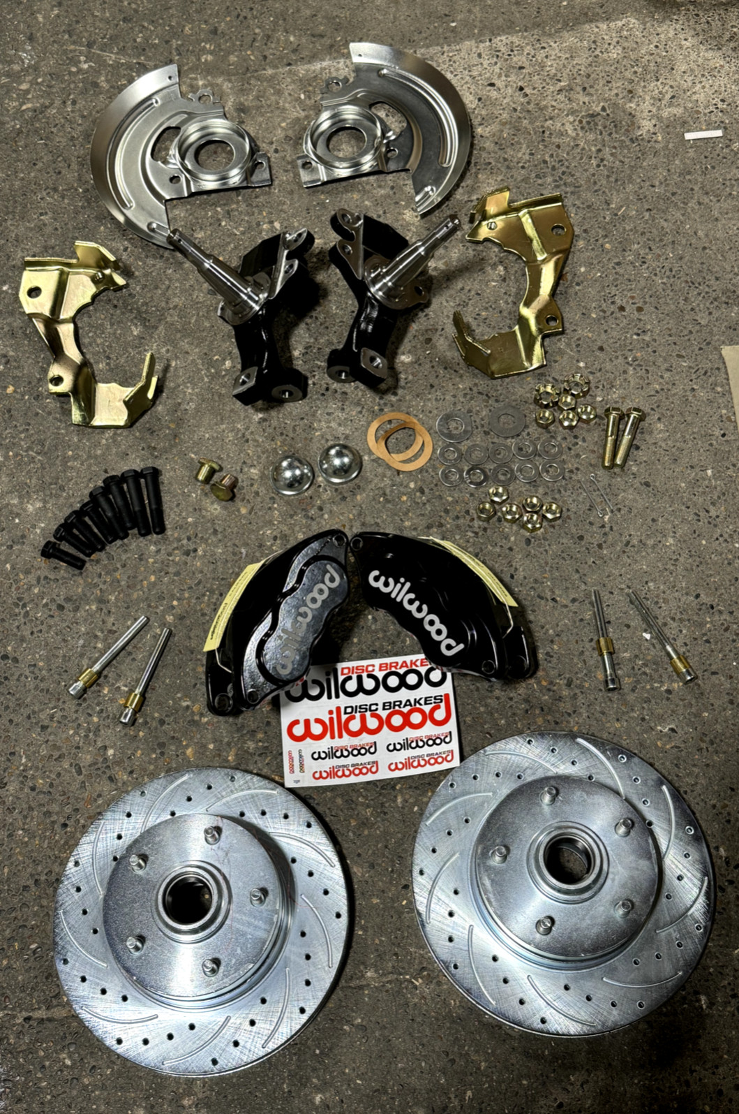 1964-72 Chevy Chevelle Black Drop Wilwood Power Brake Conversion Kit Slotted 1964-72 Chevy Chevelle Black Drop Wilwood Power Brake Conversion Kit Slotted