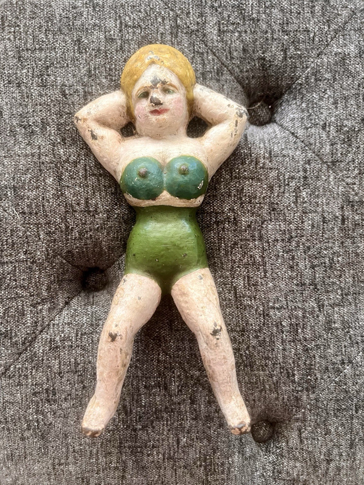 Vintage/Antique Naughty Nelly Cast Iron Boot Jack Original Paint Vintage/Antique Naughty Nelly Cast Iron Boot Jack Original Paint