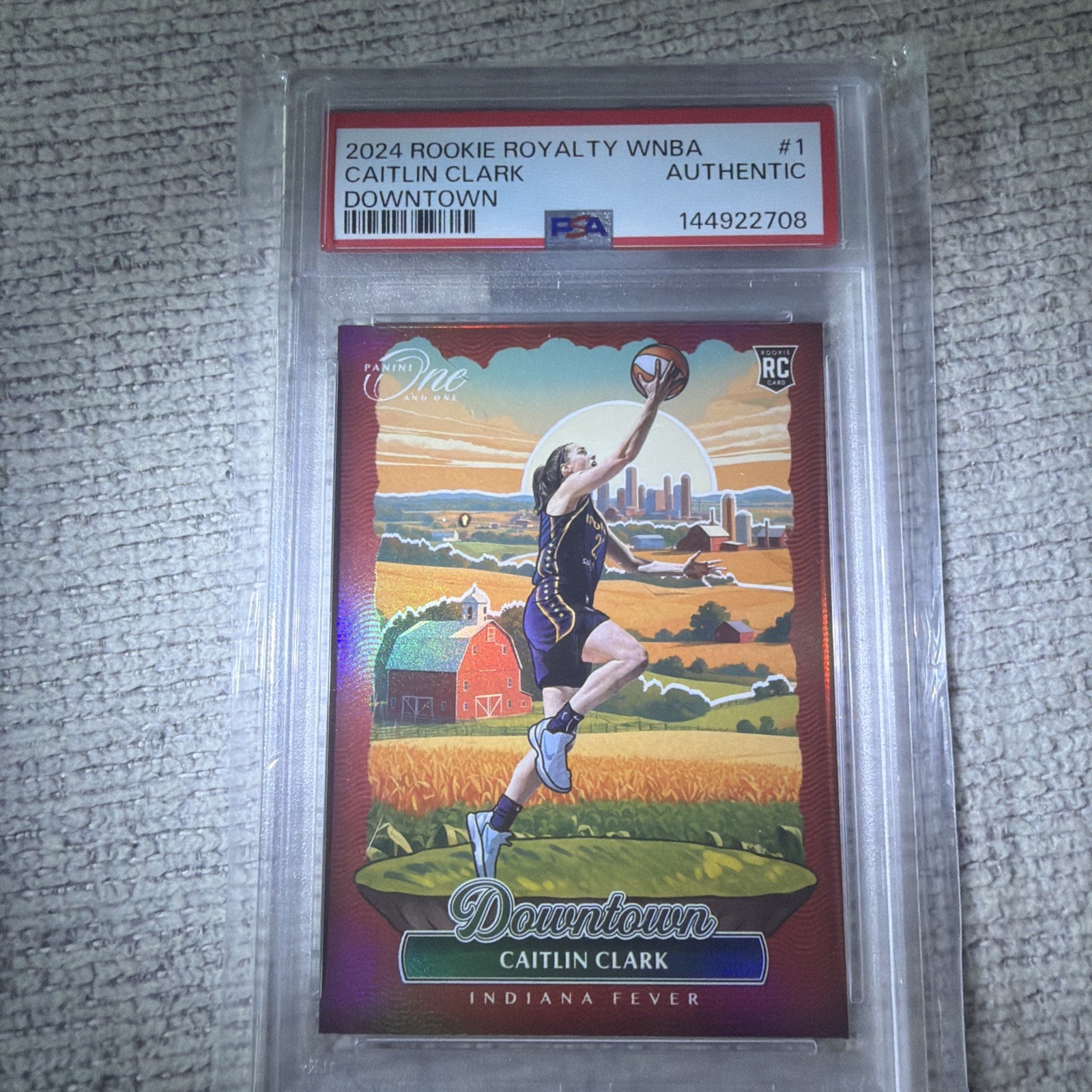 2024 Panini WNBA Rookie Royalty Caitlin Clark Downtown RC SSP #1 PSA Authentic 2024 Panini WNBA Rookie Royalty Caitlin Clark Downtown RC SSP #1 PSA Authentic