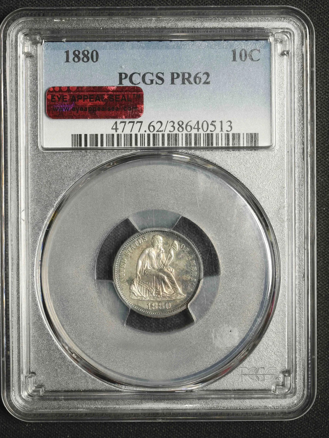 1880 PCGS PR-62 Liberty Seated Dime