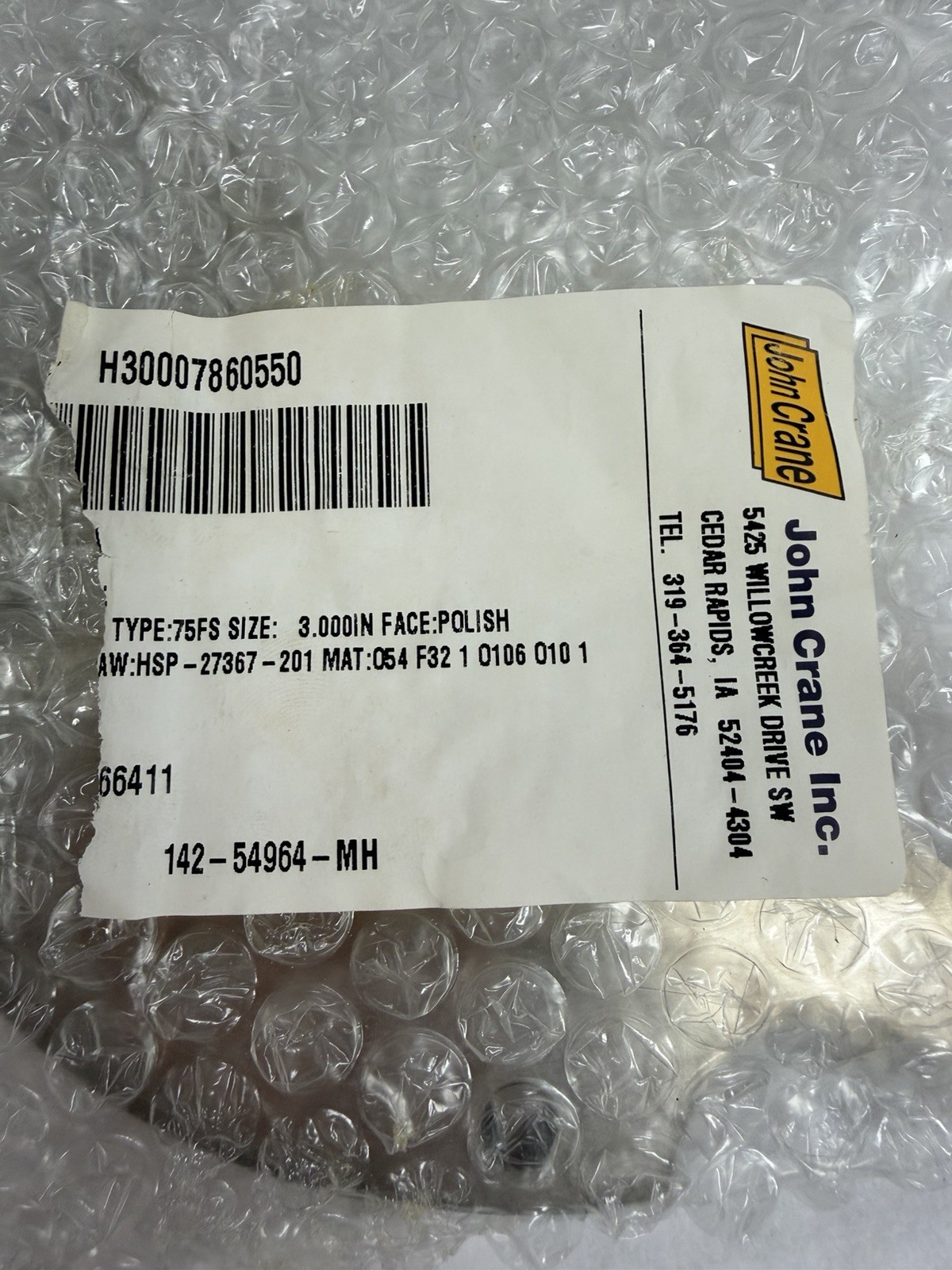 *NEW* John Crane H30007860550 Seal assy Mechanical Seal 3.000\ *NEW* John Crane H30007860550 Seal assy Mechanical Seal 3.000\