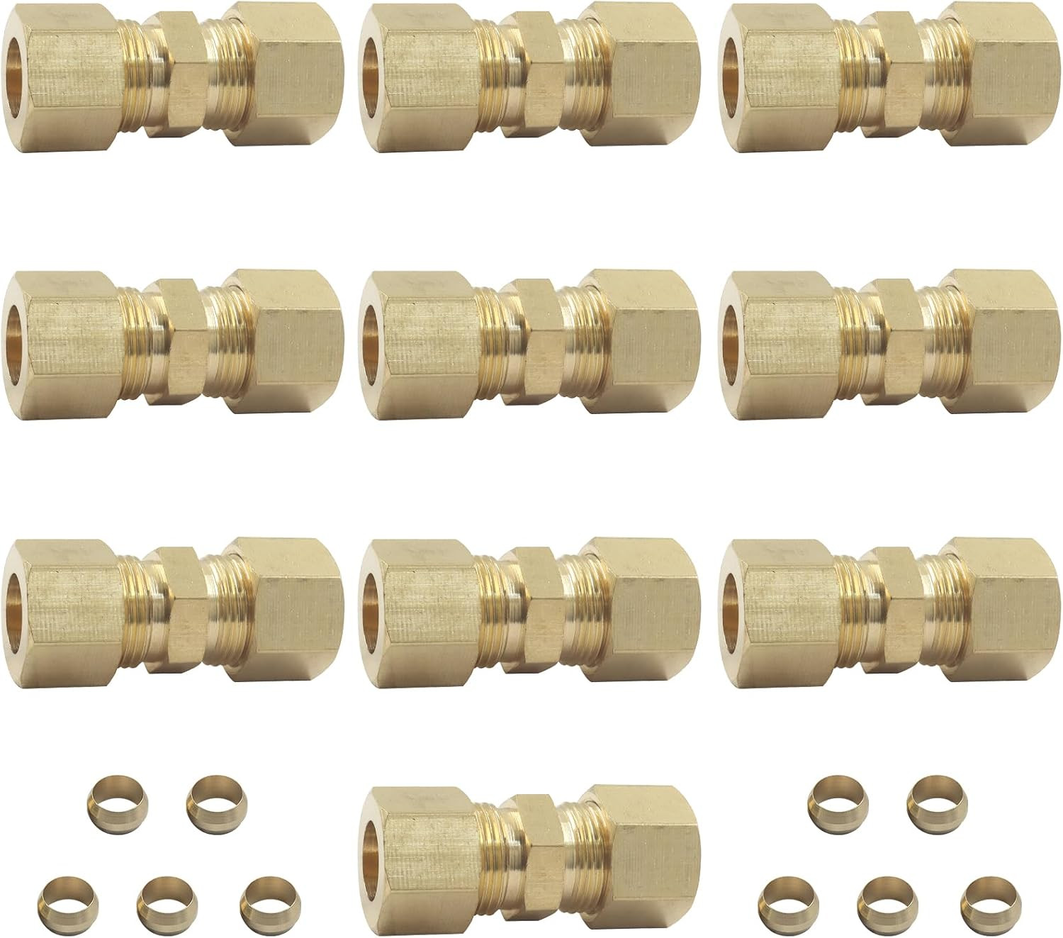 Aoserge Brass Compression Tube Fitting 3/8\