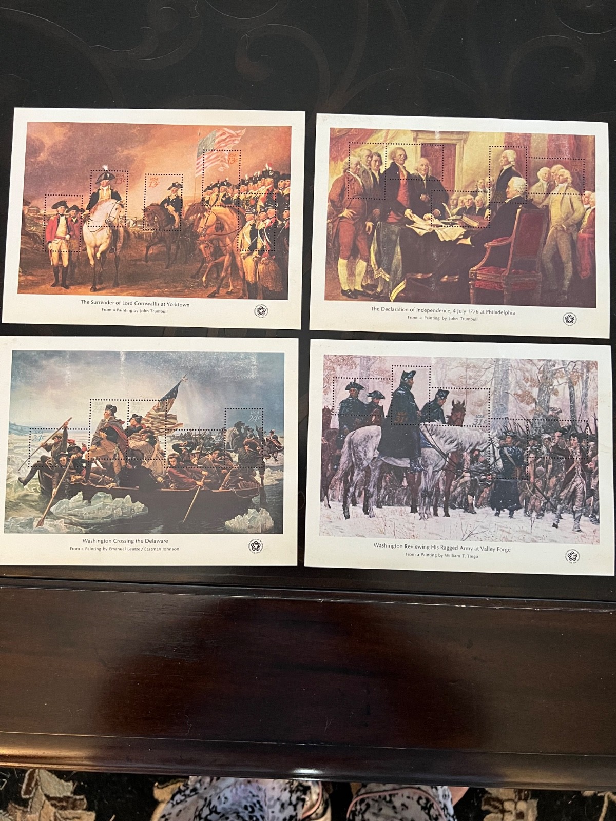 US Scott # 1686-1689, American Bicentennial Souvenir Sheets, Set of 4, MNH