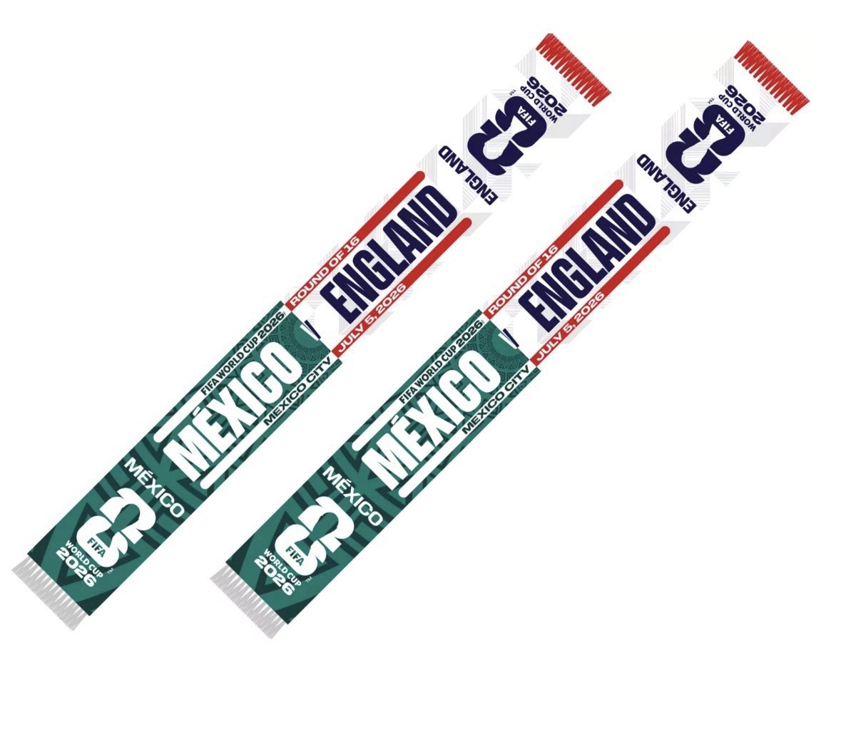 FIFA World Cup Mexico Vs England MatchUp Scarf July 5 2026