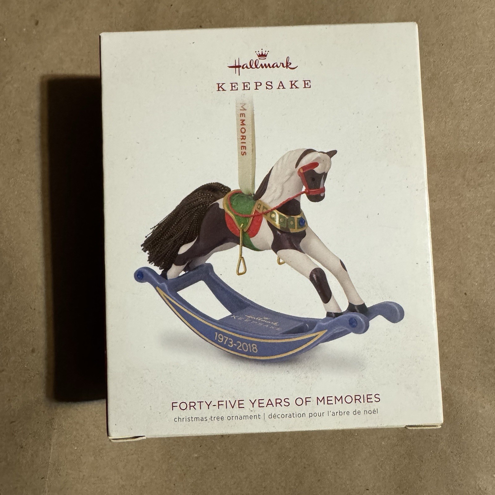 2018 Hallmark Keepsake Ornament Forty Five Years of Memories Rocking Horse 2018 Hallmark Keepsake Ornament Forty Five Years of Memories Rocking Horse
