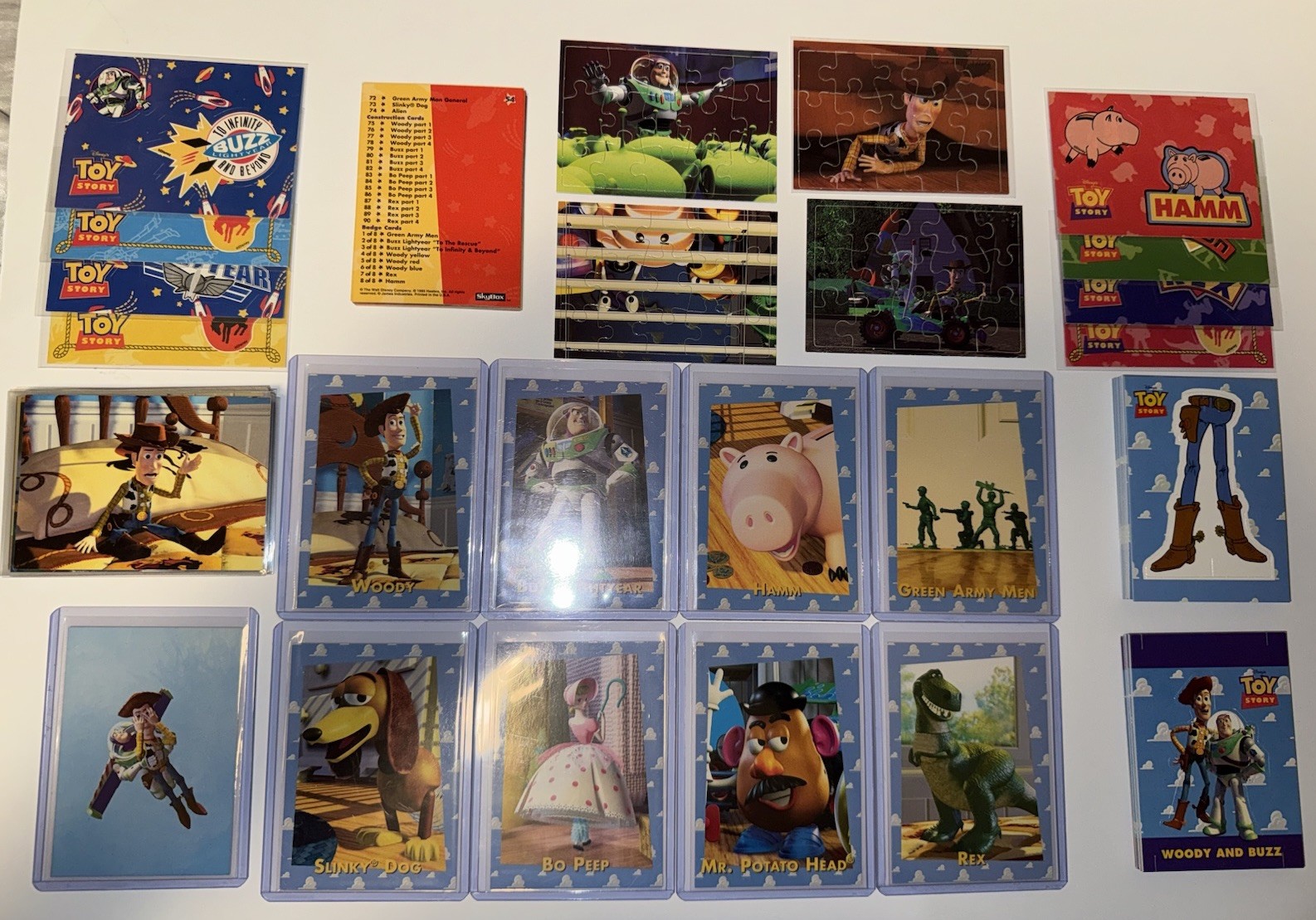 1995 Skybox Toy Story Series 1 Buzz & Woody Rookie base set 1-90+ 8 stickers #1