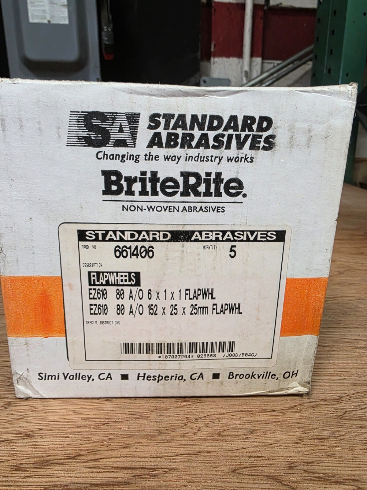 STANDARD ABRASIVES/Brite Rite 661406 Sanding wheels, 6x1x1 80 grit, NOS OB STANDARD ABRASIVES/Brite Rite 661406 Sanding wheels, 6x1x1 80 grit, NOS OB