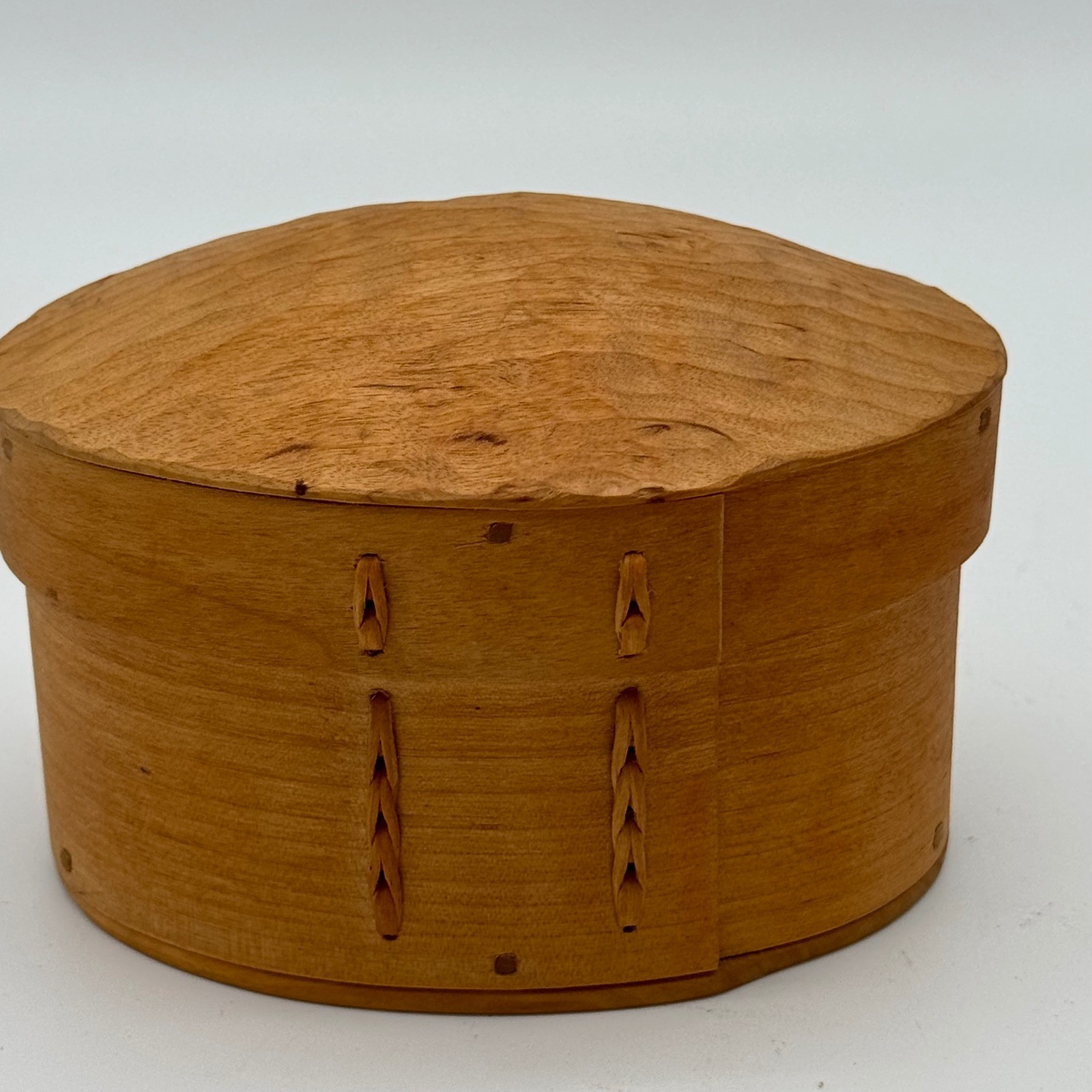 Vintage Signed Swedish Svepask Bentwood Box Hand Carved Wood Hemslojd Trinket