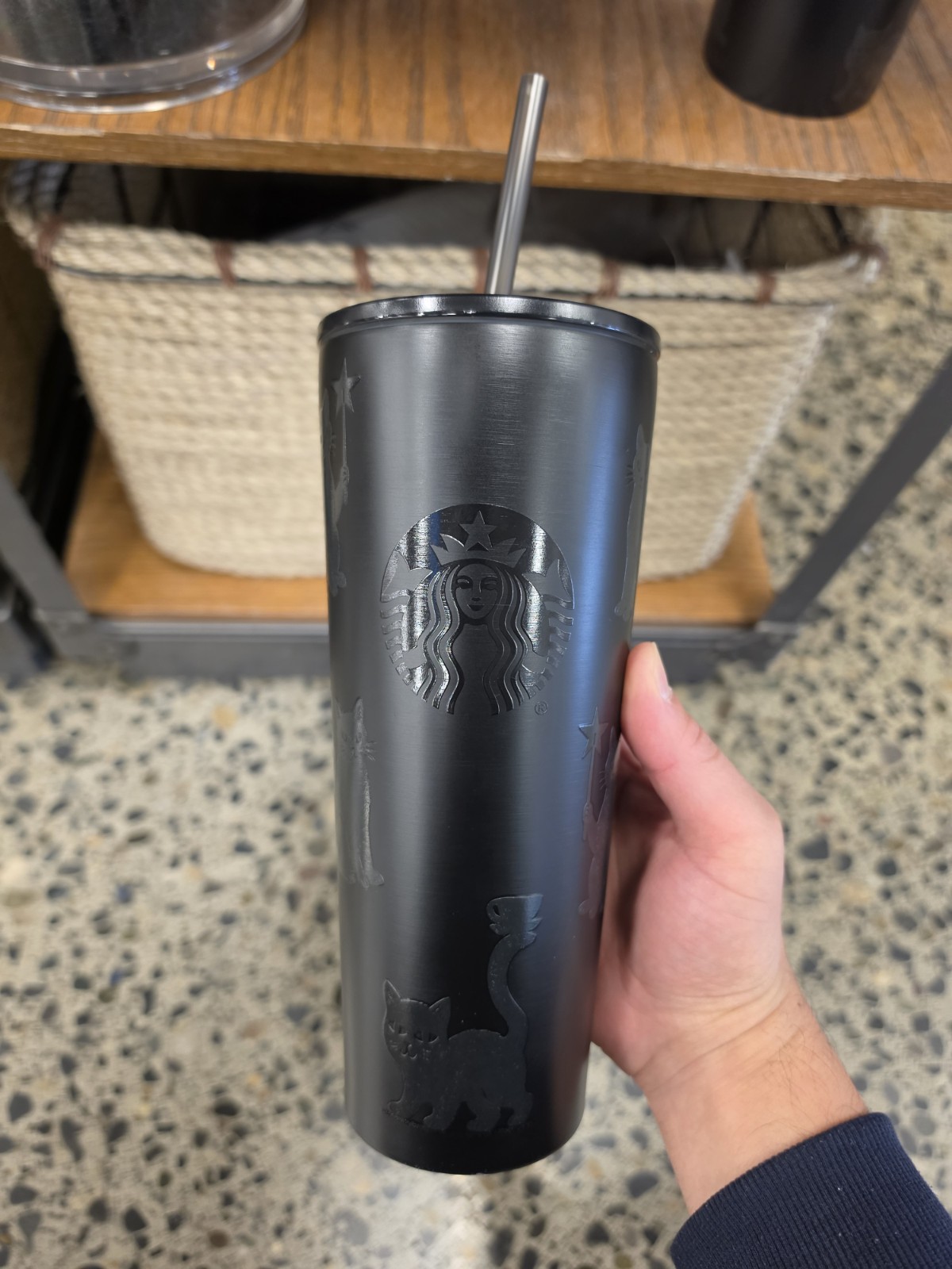 Starbucks 2026 Black Cat Stainless Steel Cold Cup 23oz GLOWS IN THE DARK Starbucks 2026 Black Cat Stainless Steel Cold Cup 23oz GLOWS IN THE DARK