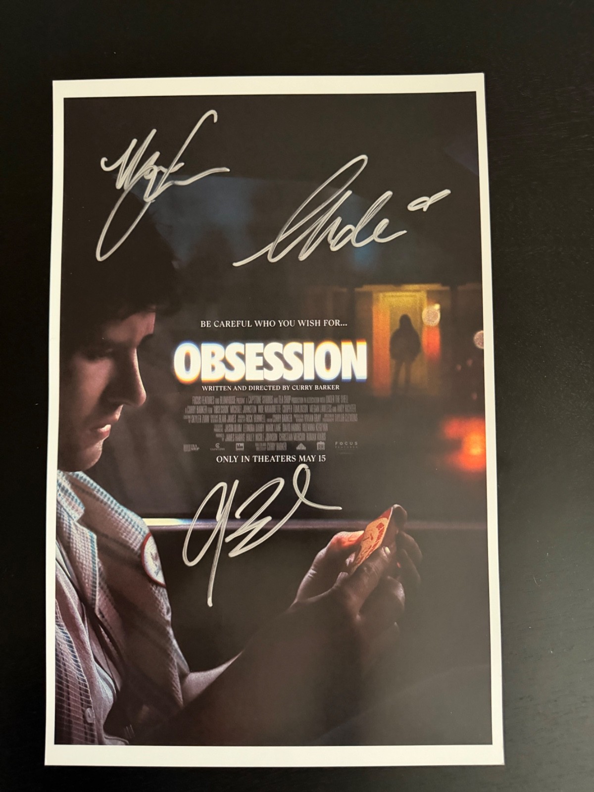 OBSESSION Signed 11x17 Authenticated w/ CoA