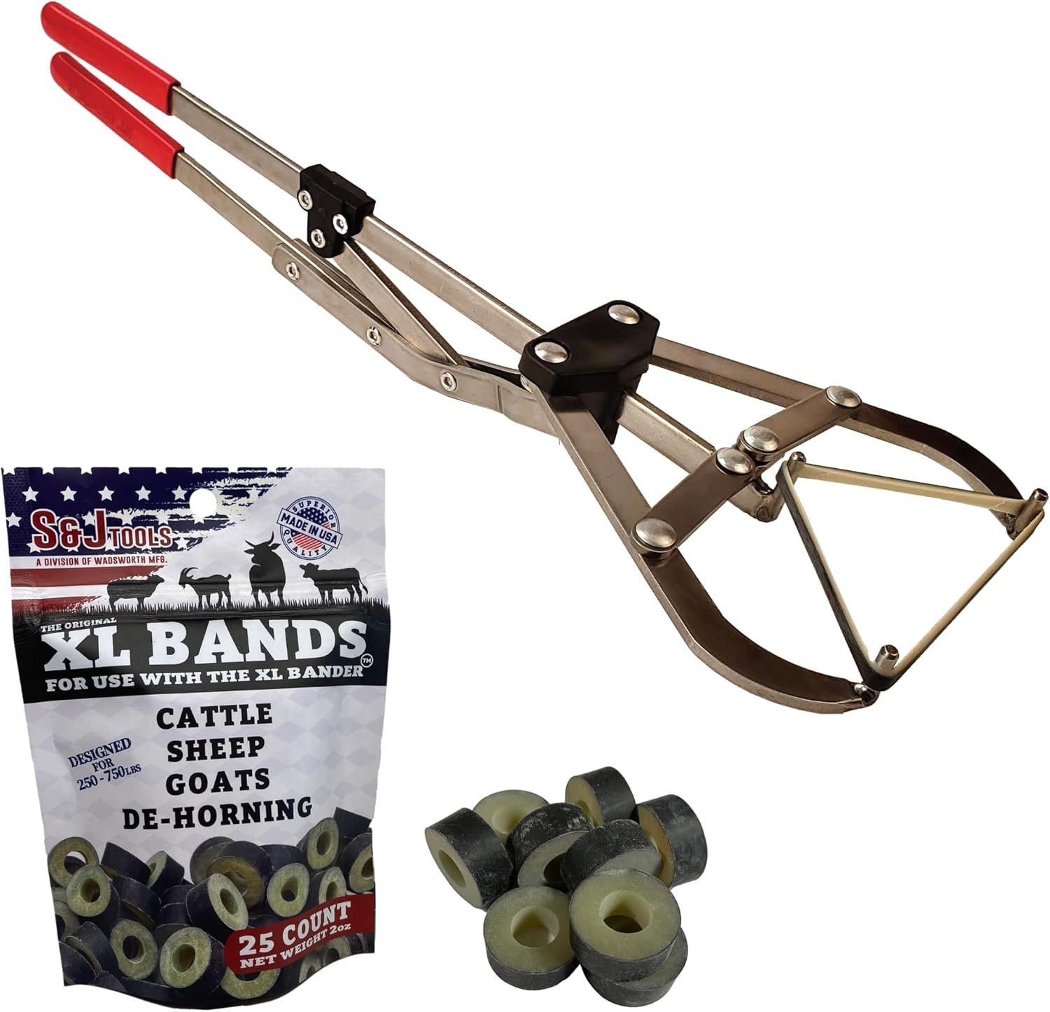 The Orginal XL Bander and XL Castrating Bands (25 Pack) Wadsworth MFG. USA The Orginal XL Bander and XL Castrating Bands (25 Pack) Wadsworth MFG. USA