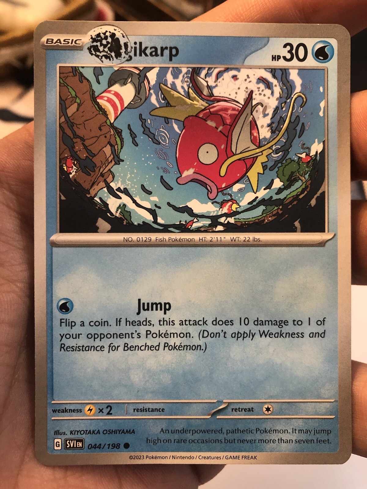 Magikarp 044/198 Large Printer Hickey Error Misprint Pokemon Card