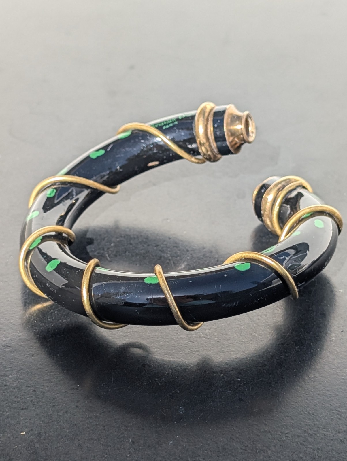 Rare Vintage 1985 Christian Dior POISON Wearable Perfume Flask Cuff Bracelet