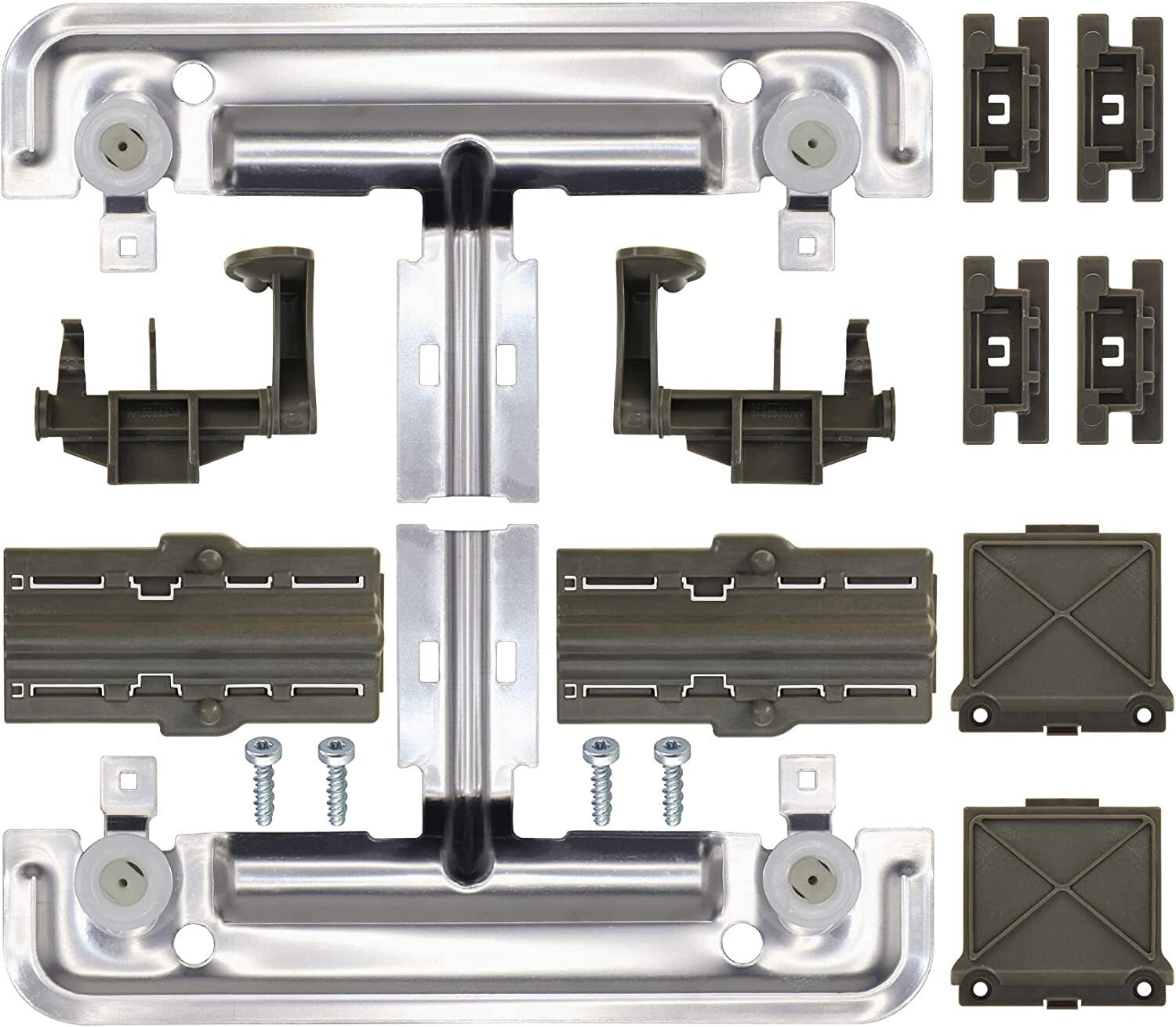 NEW W10712395 DISHWASHER UPPER RACK ADJUSTER METAL KIT AP5957560 PS10065979 SET