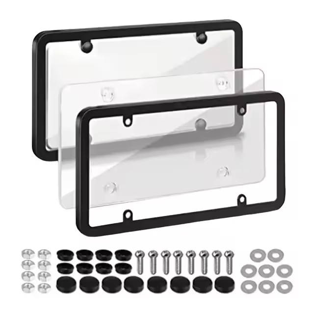 6.3\'\' Clear Reflective Anti Speed Red Light Toll Camera Stopper License Plate Fr 6.3\'\' Clear Reflective Anti Speed Red Light Toll Camera Stopper License Plate Fr