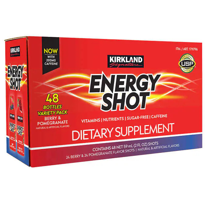 ✳️Kirkland Signature Energy Shot, 48 Bottles, 2 Oz Each Fresh✳️