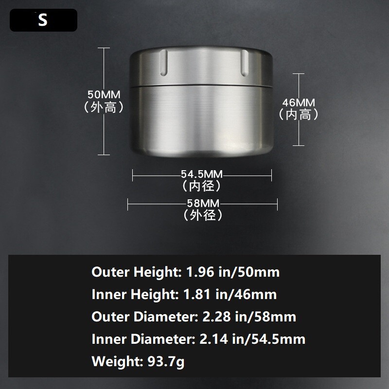 Waterproof Titanium Pill Holder Case Container Organizer Jewelry Tea Storage Box Waterproof Titanium Pill Holder Case Container Organizer Jewelry Tea Storage Box