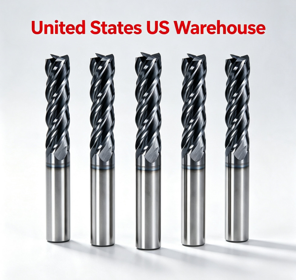 5Pcs 4 Flute Solid Carbide End Mill 1/2