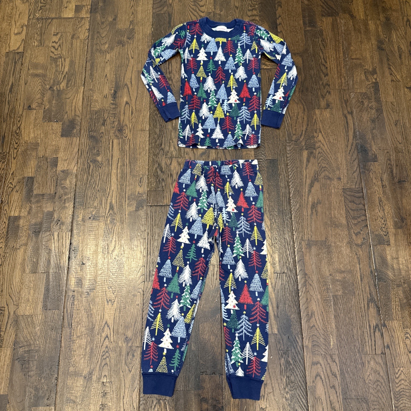 Hanna Andersson Twinkly Trees Holiday Pajama Top Kids 110 US 5 EUC