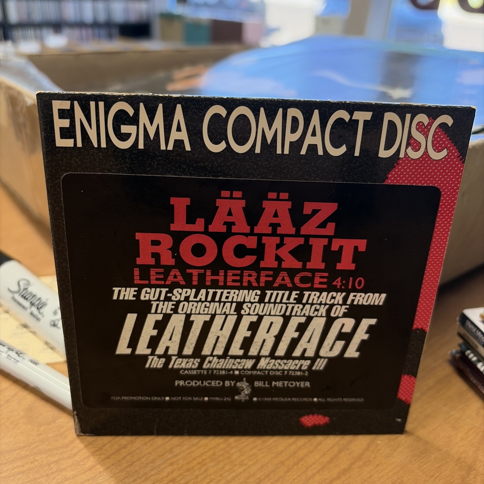 Laaz Rockit– Leatherface PROMO CD ~ 1989 Texas Chainsaw Massacre III OST Single