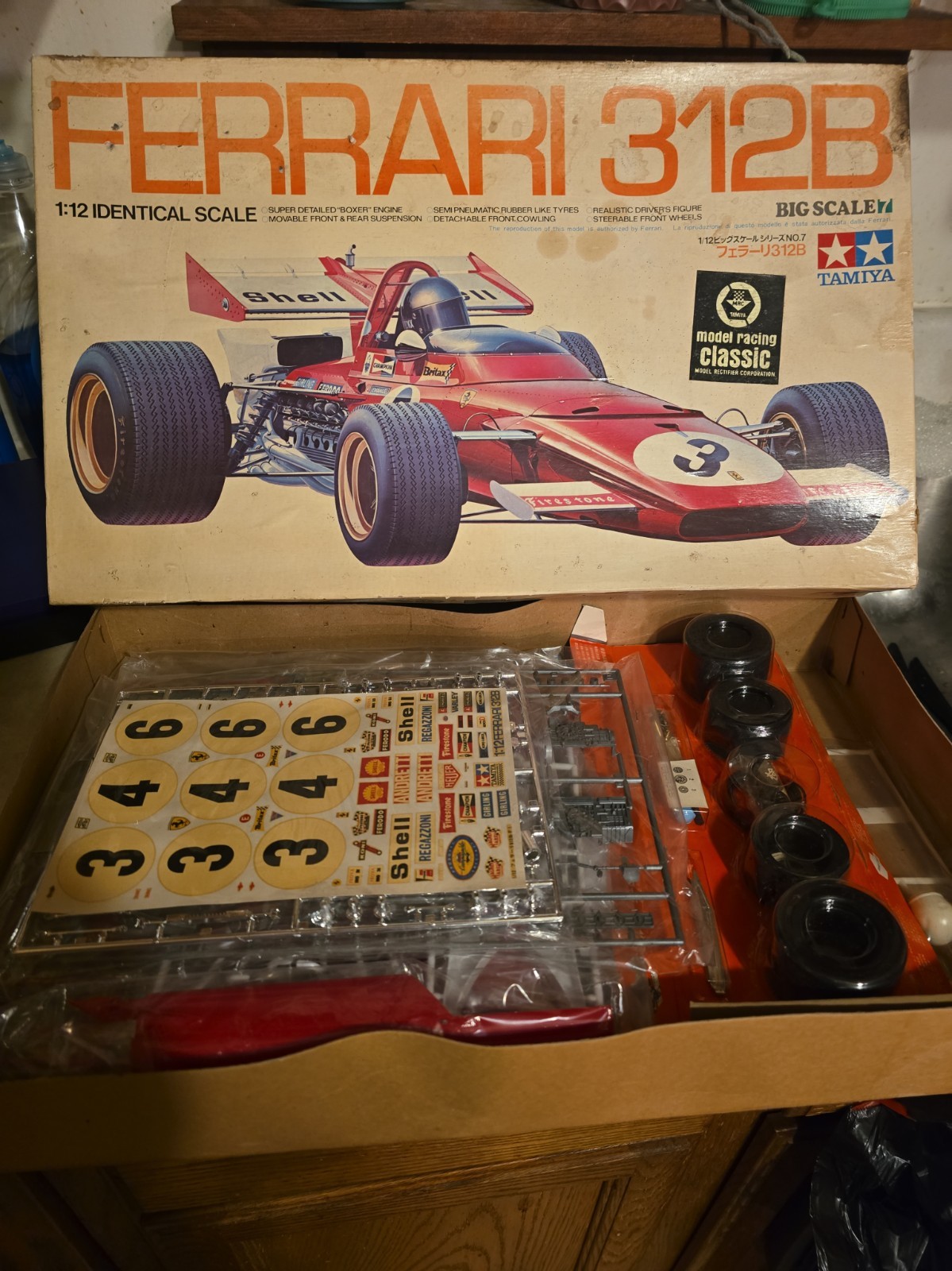 TAMIYA 1/12 FERRARI 312B BIG SCALE SERIES Model Car NO.7 New Open Box 
