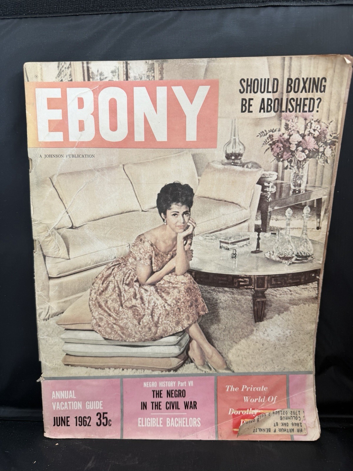 Vintage June 1962 Ebony Magazine Dorothy Dandridge Cover