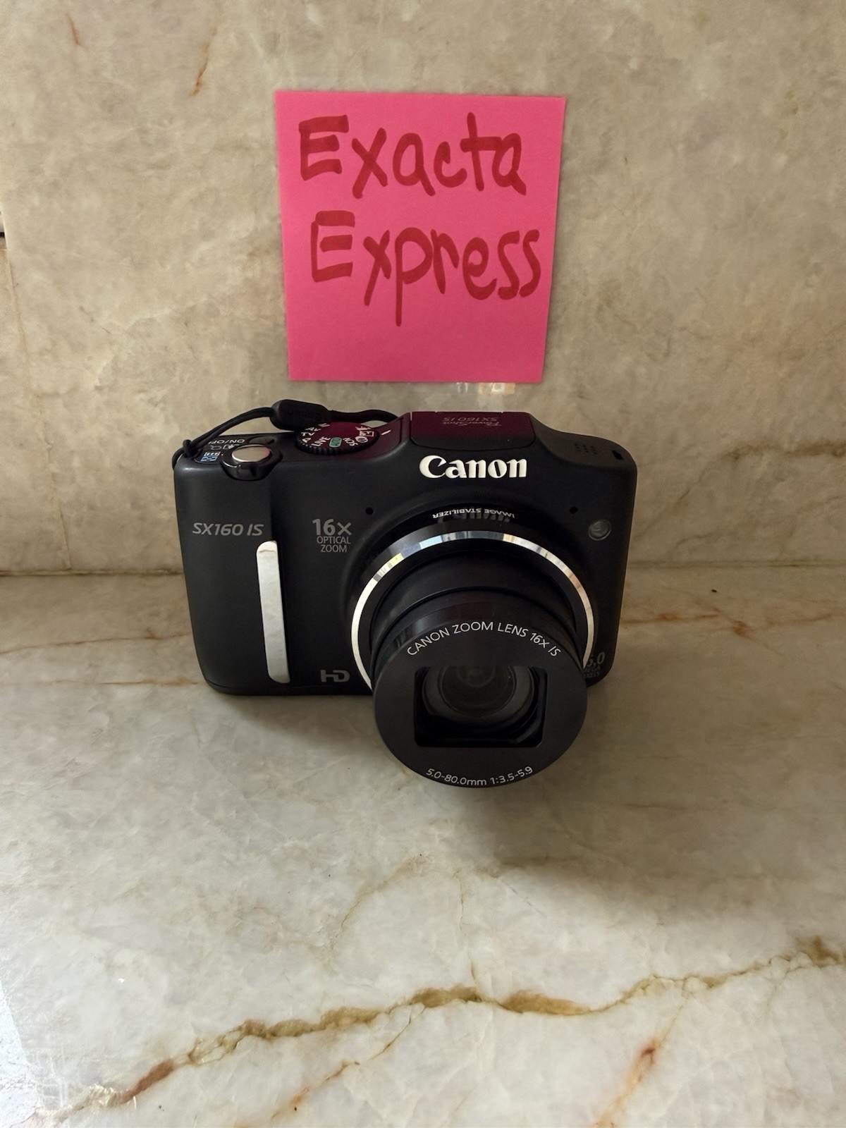 Canon PowerShot SX160 IS 16.0MP Digital Camera - Black (6354B001)