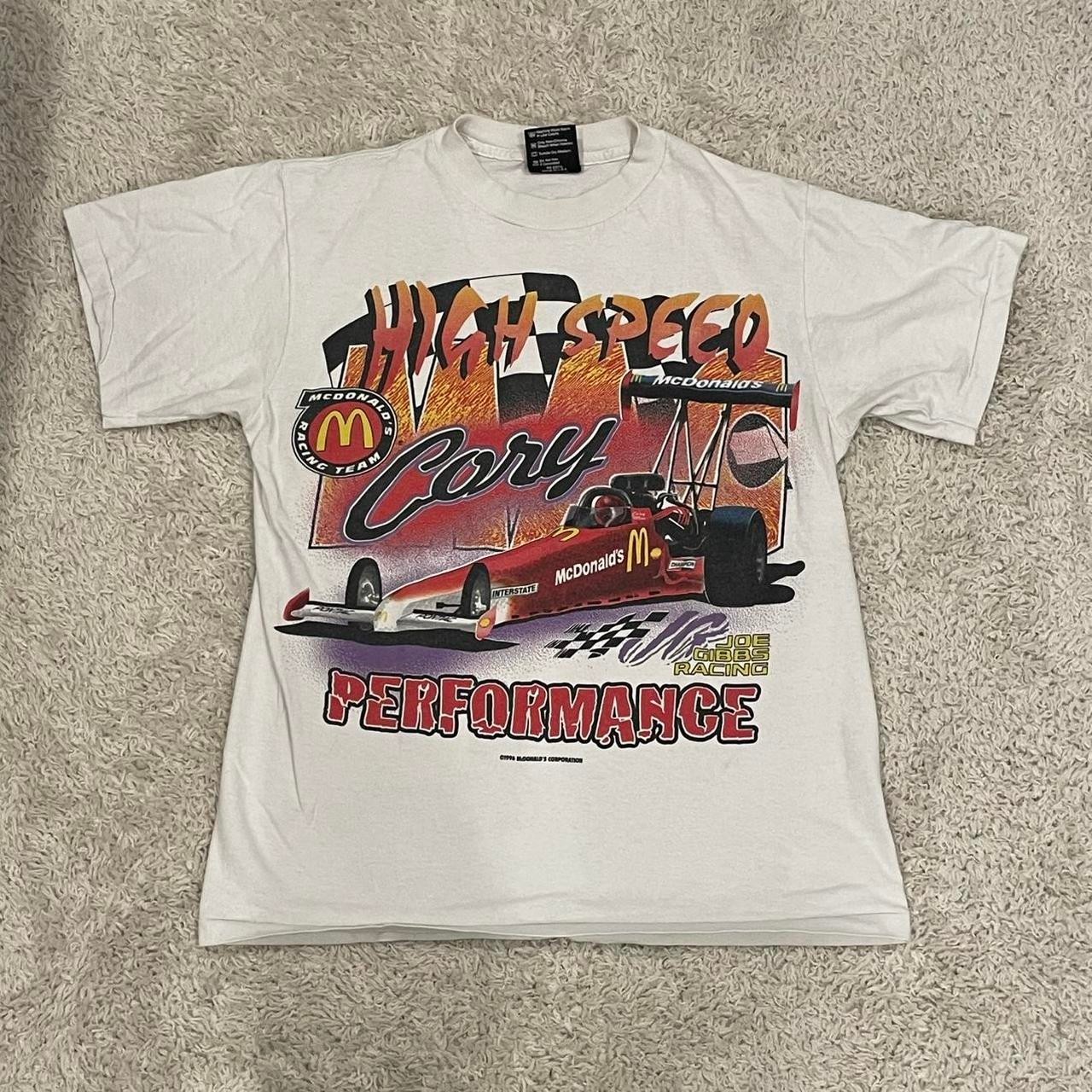 Vintage 1994 McDonald\'s Cory Mac Top Fuel Dragster Tee White Men\'s S NHRA Racing Vintage 1994 McDonald\'s Cory Mac Top Fuel Dragster Tee White Men\'s S NHRA Racing