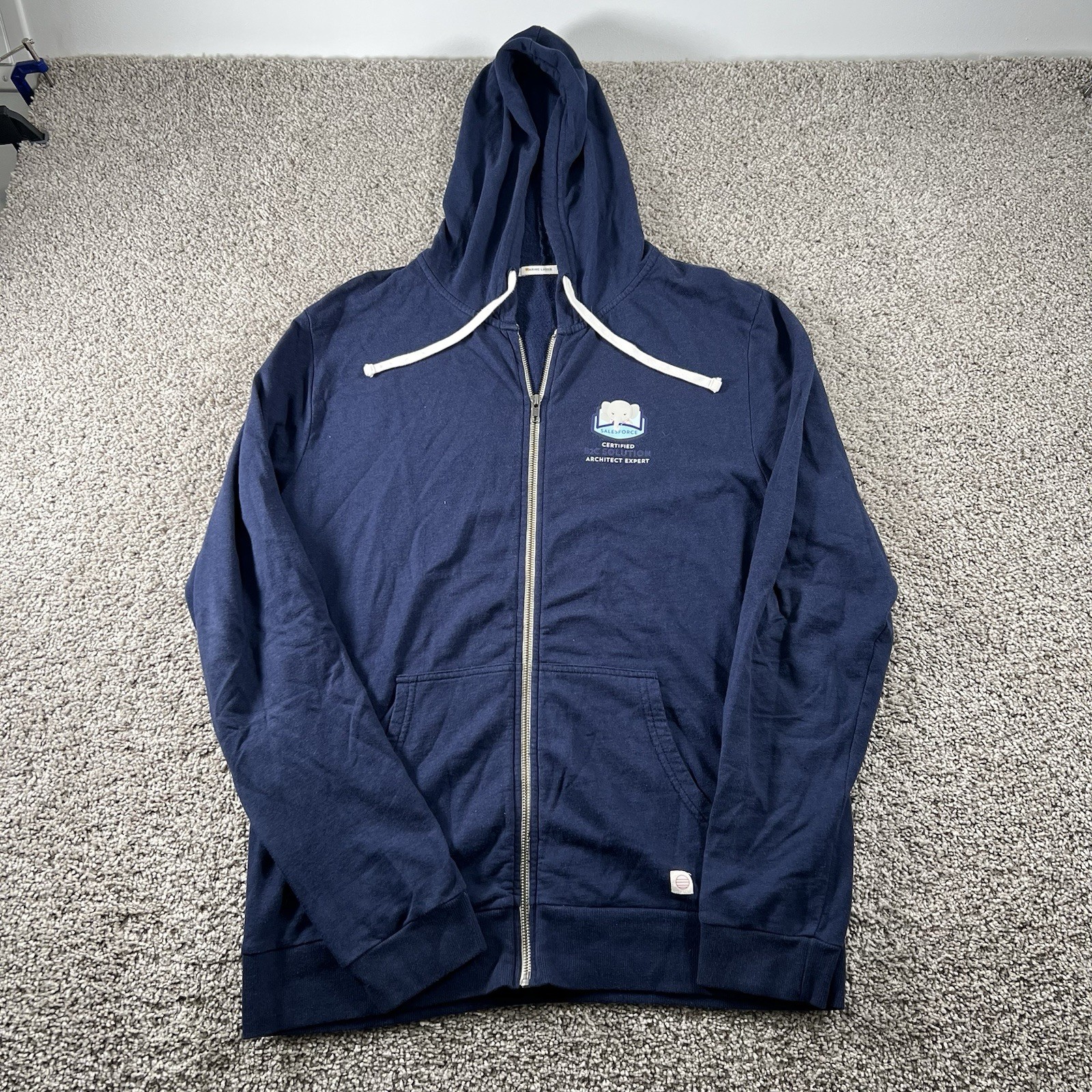 Marine Layer Sales Force Expert Sweatshirt Mens Large Full Zip Sweater Hoodie