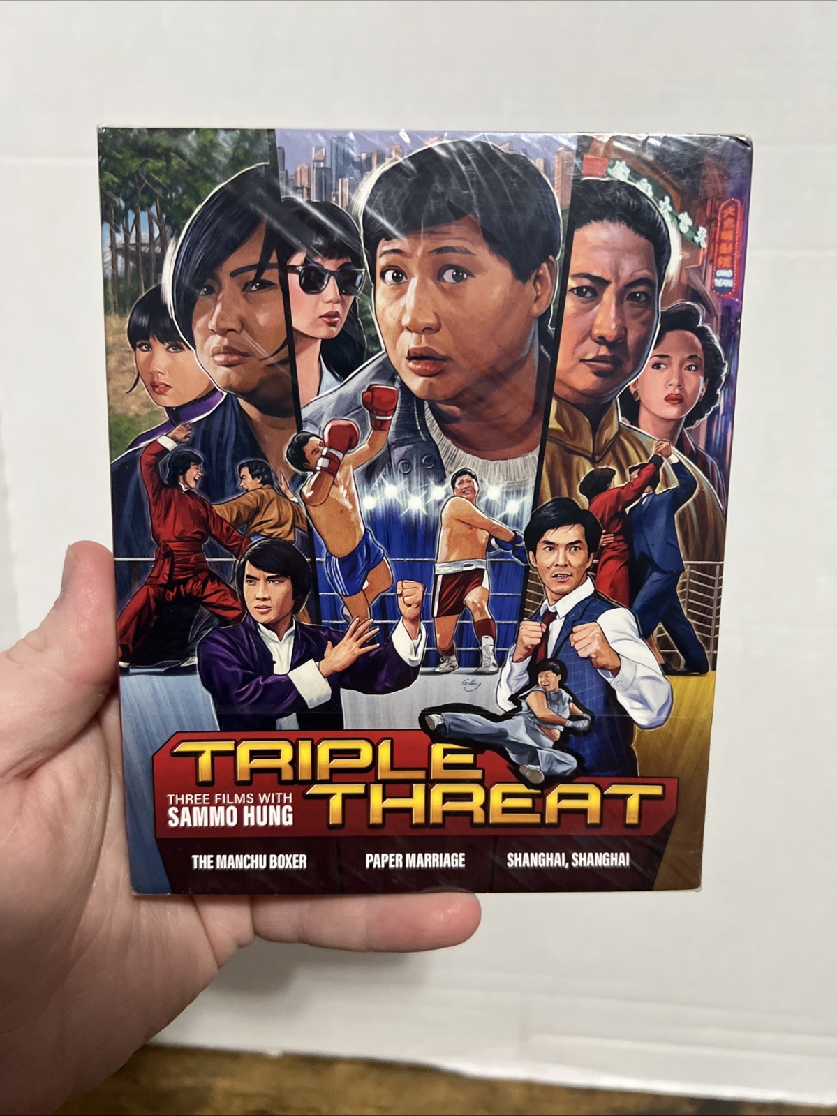 Triple Threat: 3 Films w/Sammo Hung (Blu-ray) Eureka w/slip & booklet BRAND NEW Triple Threat: 3 Films w/Sammo Hung (Blu-ray) Eureka w/slip & booklet BRAND NEW