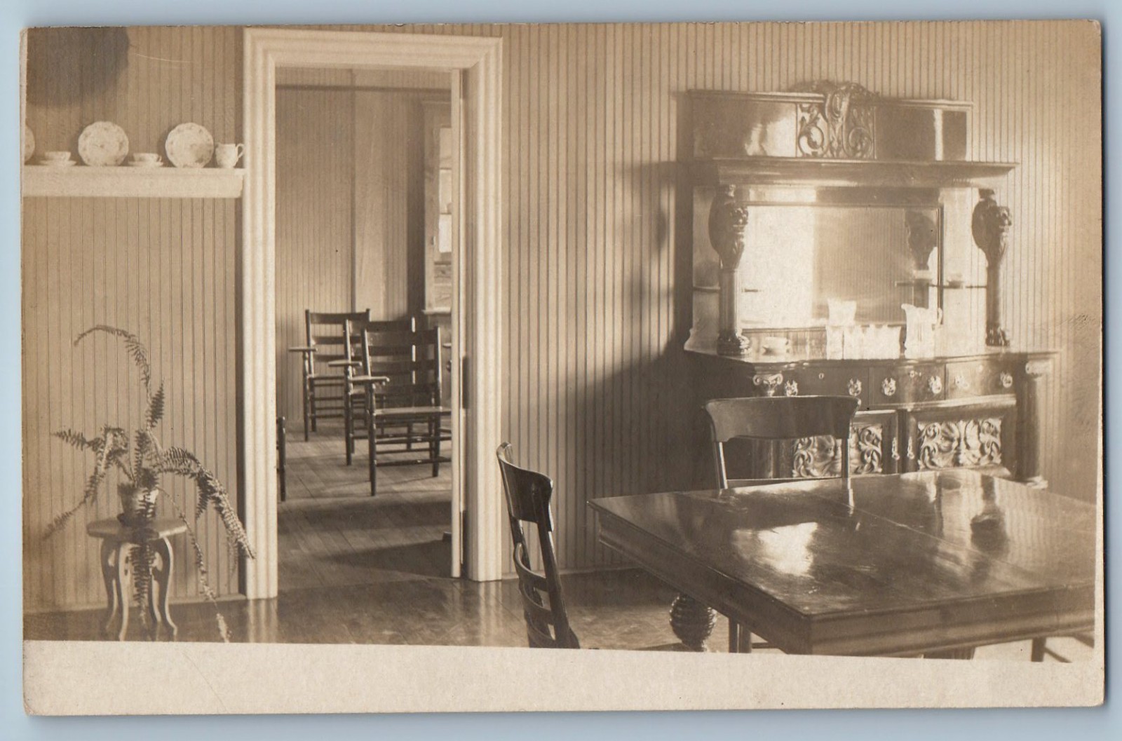 c1905 View Of Victorian House Dining Room Interior RPPC Photo Antique Postcard c1905 View Of Victorian House Dining Room Interior RPPC Photo Antique Postcard