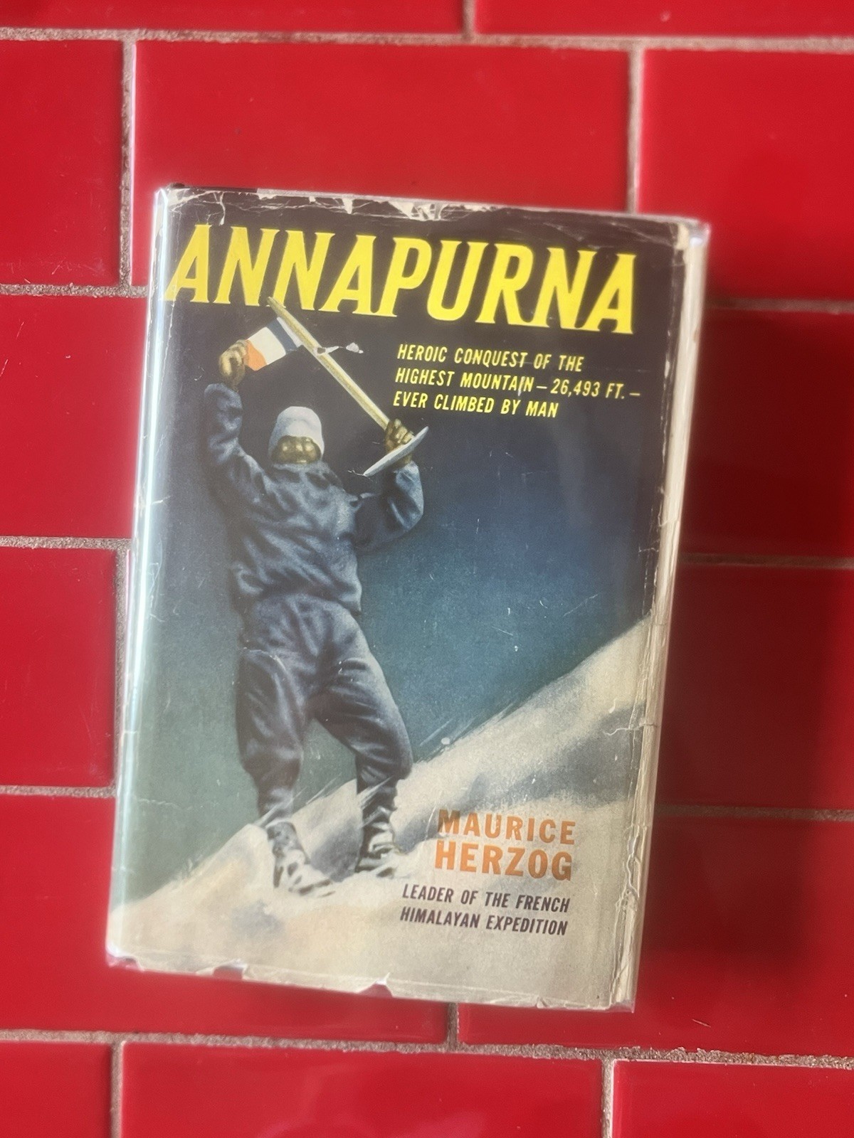 SIGNED Annapurna Maurice Herzog Classic Mountaineering Book First Edition HC DJ