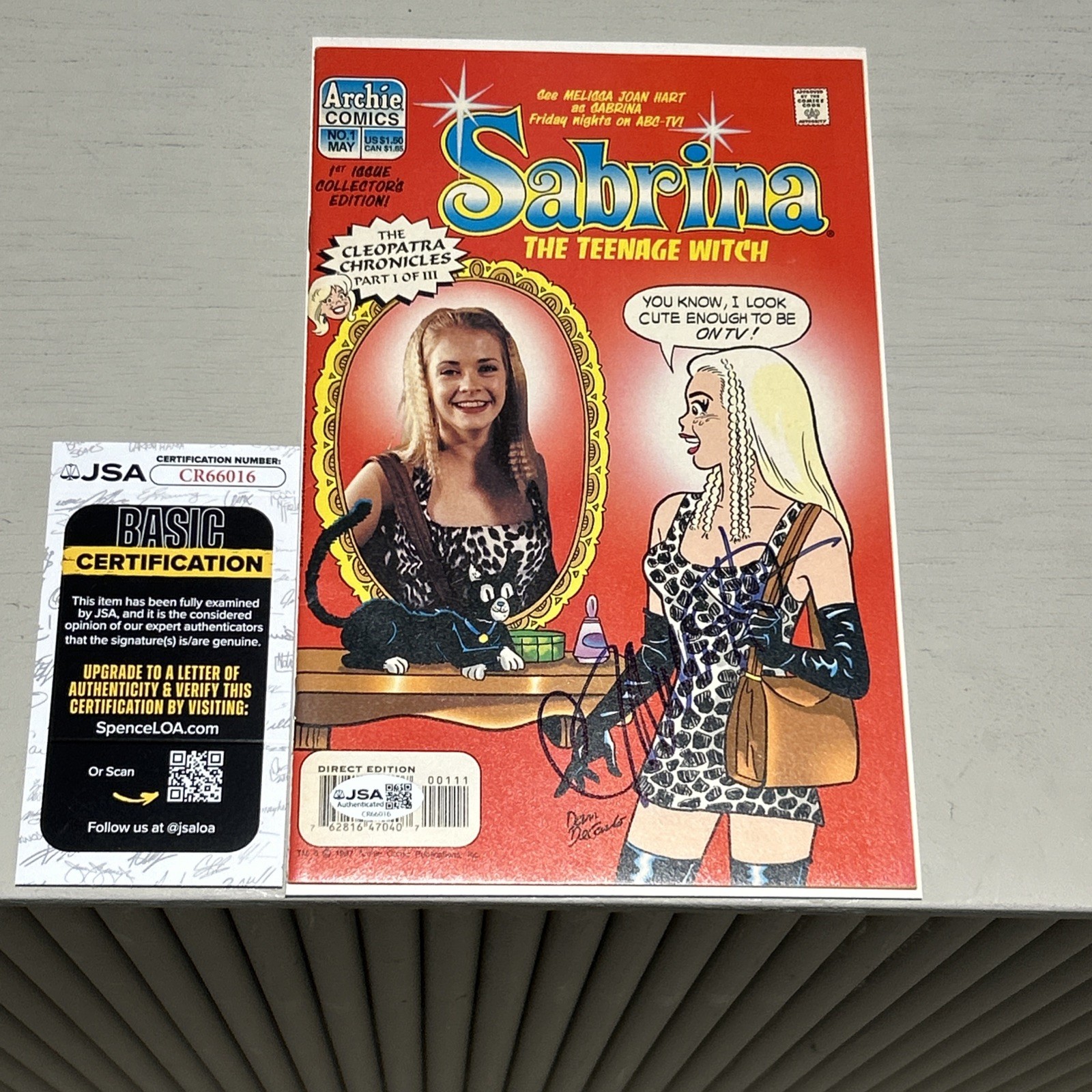 Sabrina The Teenage Witch Comic Book #1 Signed By Melissa Joan Hart JSA COA