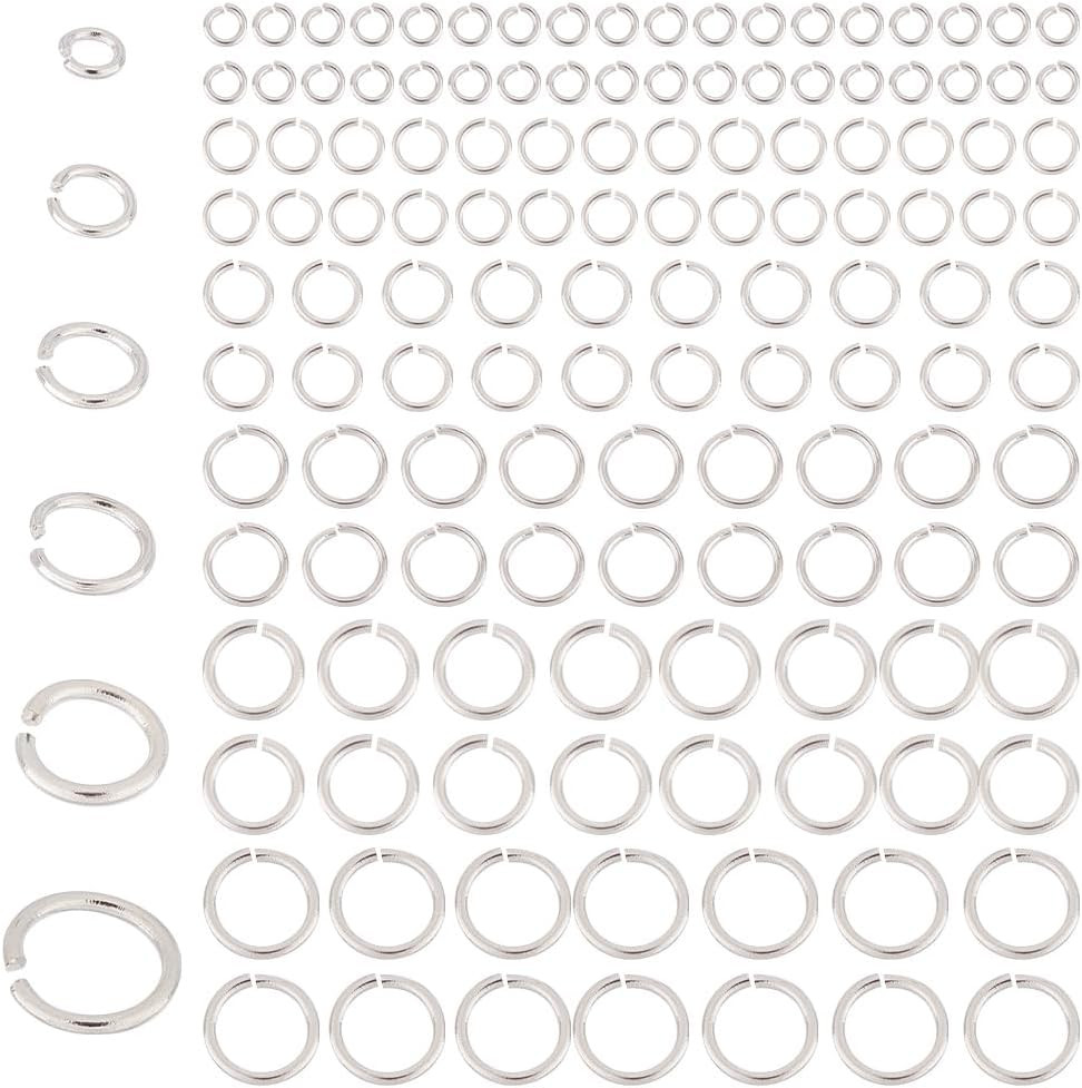 180Pcs 925 Sterling Silver Plated Open Jump Rings 3/4/5/6/7/8Mm O Ring Brass Jew 180Pcs 925 Sterling Silver Plated Open Jump Rings 3/4/5/6/7/8Mm O Ring Brass Jew