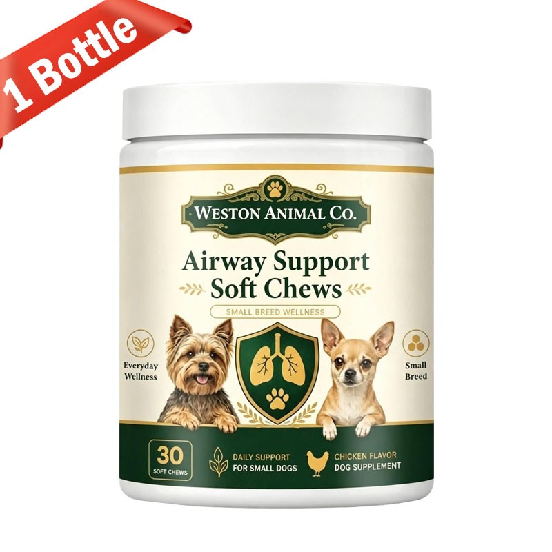 3Pack Weston Animal Co Airway Support Soft Chews For Small Breeds, 30 Chews ~US