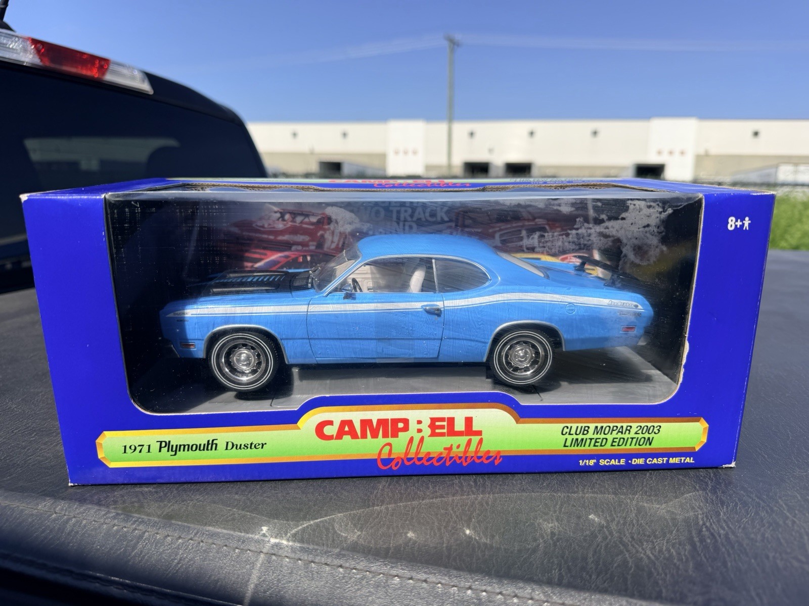 Ertl Campbell 1971 Plymouth Duster Club Mopar 2003 Twister 1:18 New