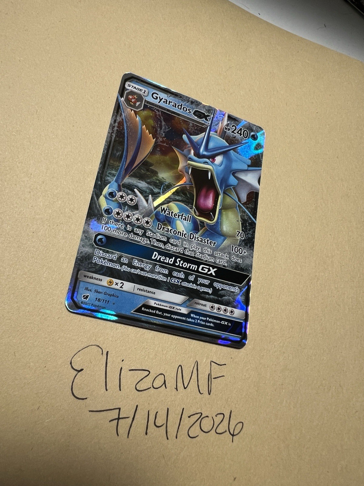 💥 Pokémon 2017 TCG Gyrados GX 18/111 Crimson Invasion Holo 💥 Pokémon 2017 TCG Gyrados GX 18/111 Crimson Invasion Holo