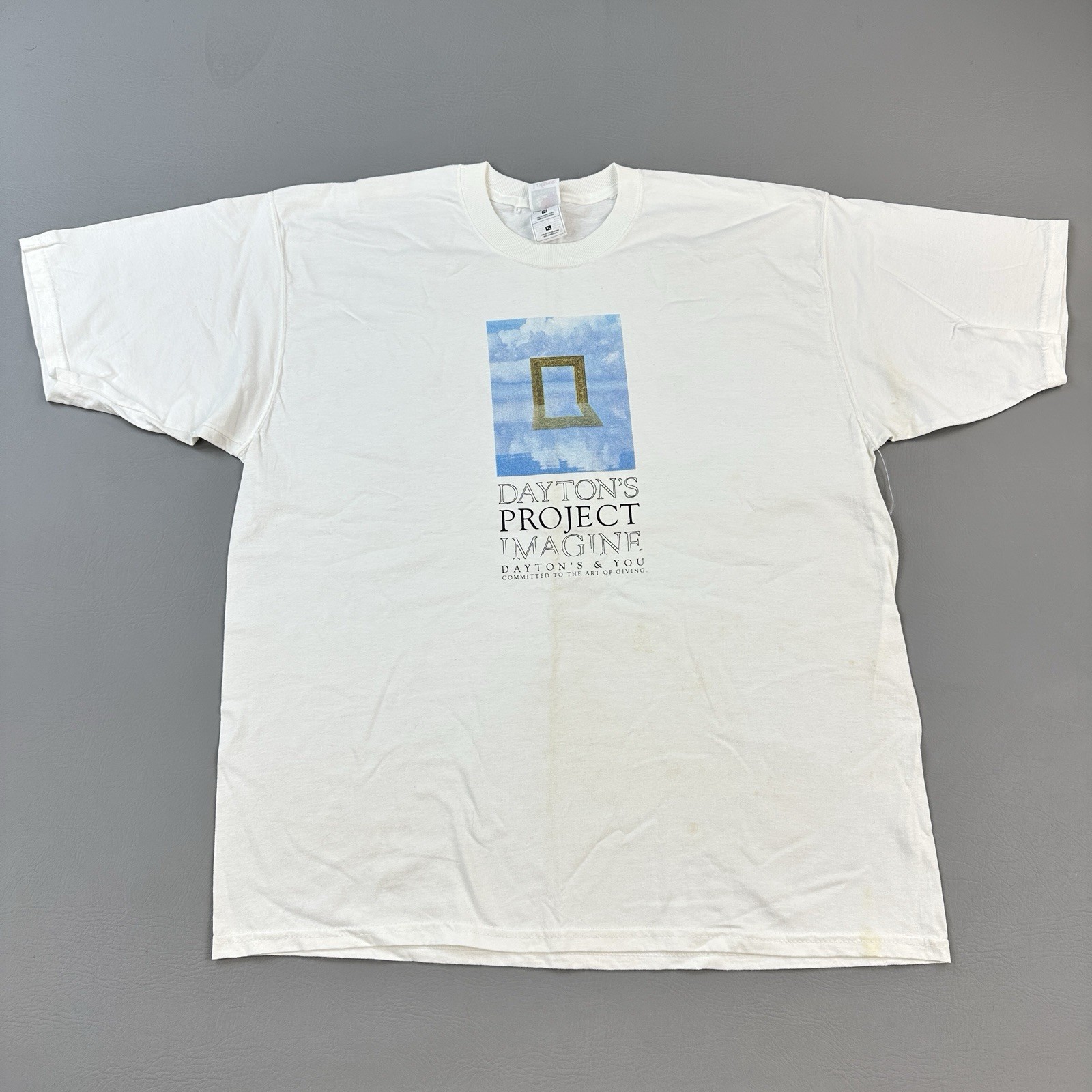 Vintage Dayton\'s Project Imagine Shirt Mens XL Charity Art Graphic Deadstock Y2K