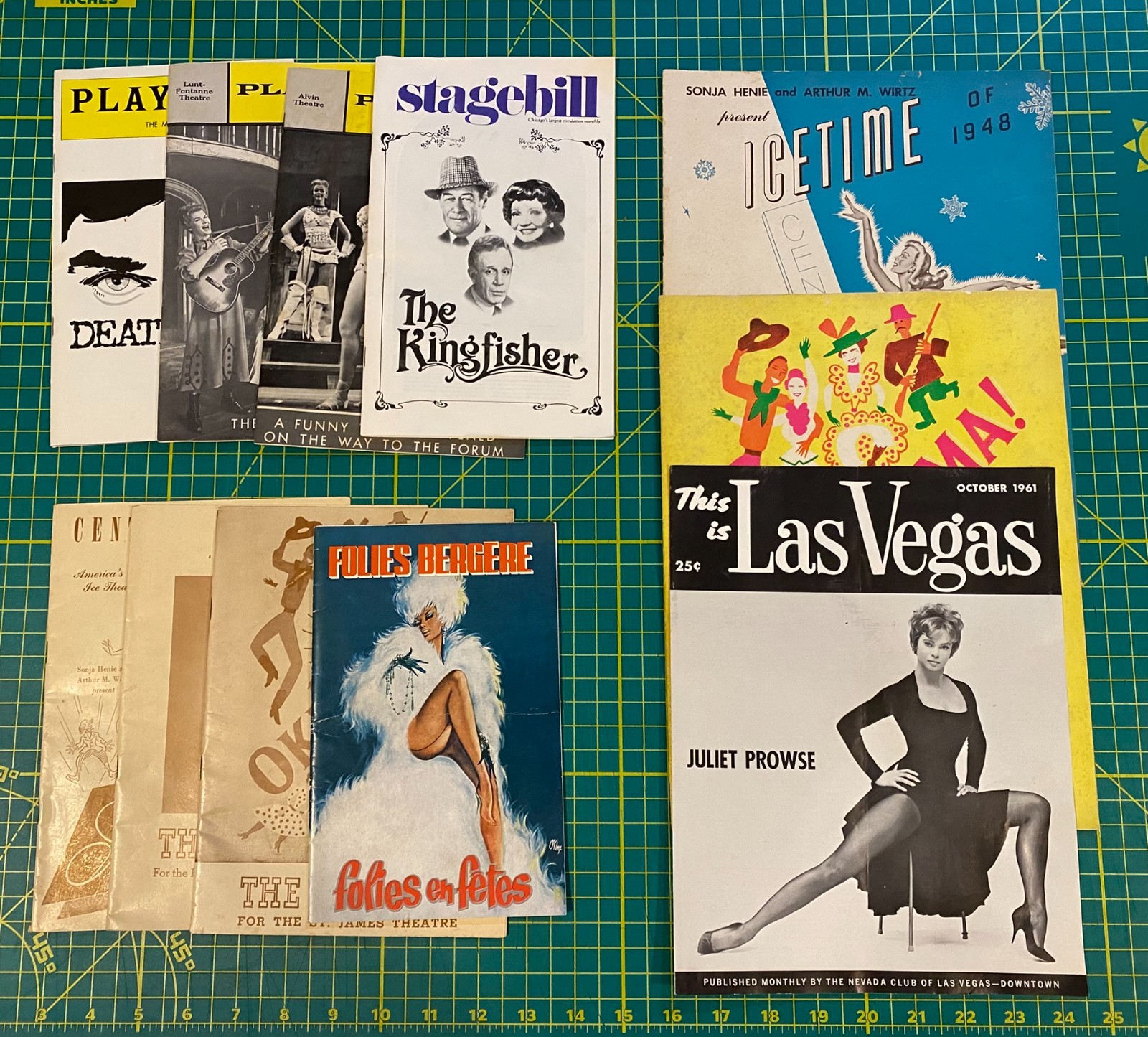 Vintage Playbill Program Lot Broadway Las Vegas Icetime Oklahoma 1940s-80s