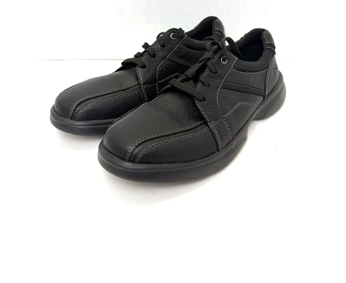 Clarks Bradley Walk Mens 10.5 M Black Leather Oxford Extreme Comfort Shoes