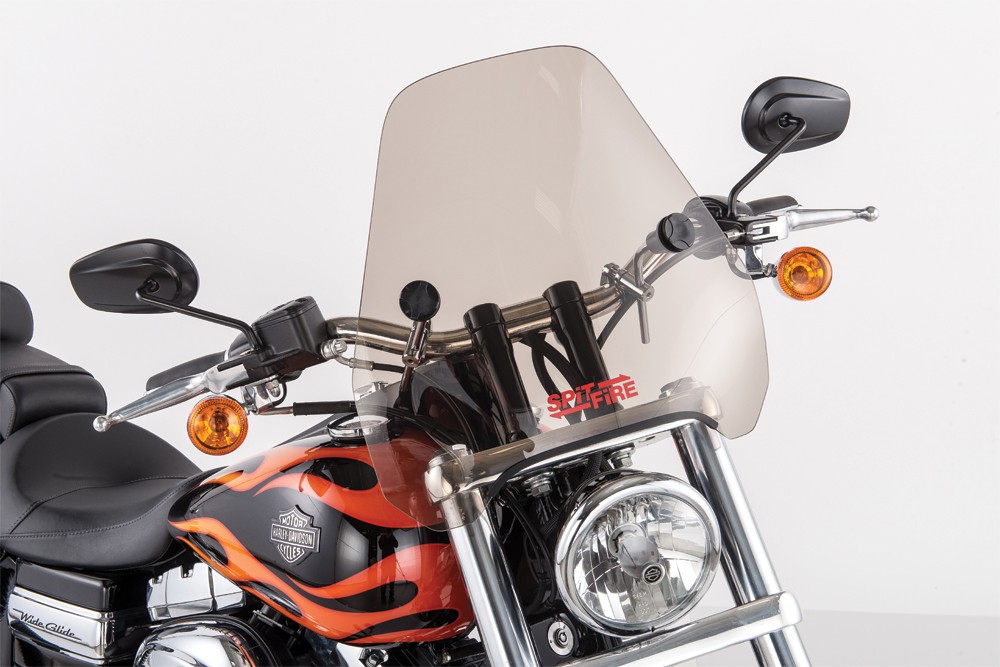 Slipstreamer S-06 Spitfire Windshield 15x17 Black Hardware 1.25in Universal