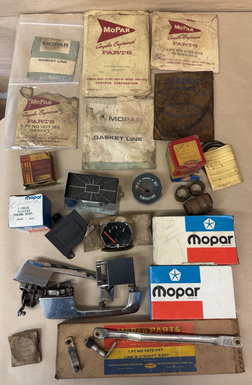 MOPAR Parts Lot Dodge Plymouth Chrysler parts Collection Some NOS Parts
