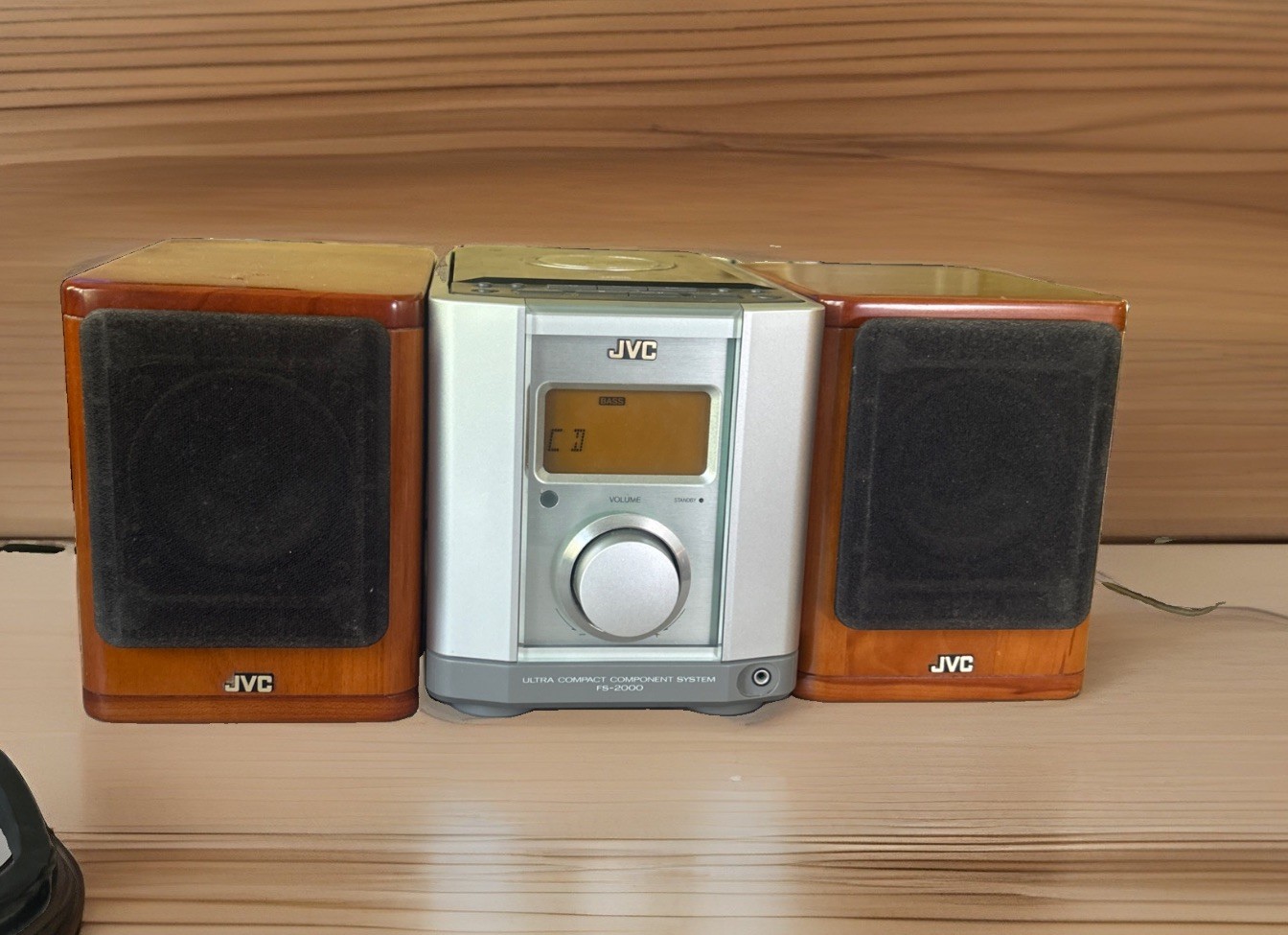 VTG JVC FS-2000GD CD AM/FM Radio Clock Component Audio No Remote Or CD See Desc.