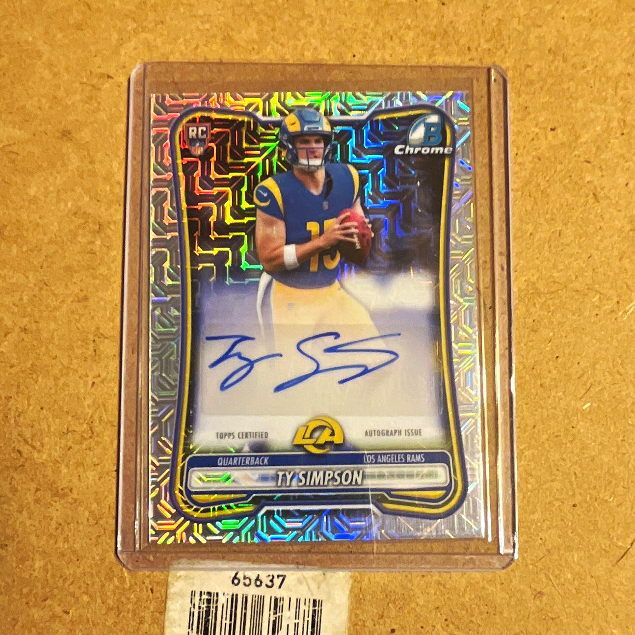 Bowman Chrome 2026 Ty Simpson RC #BCRA-TS auto Los Angeles Rams Football Bowman Chrome 2026 Ty Simpson RC #BCRA-TS auto Los Angeles Rams Football